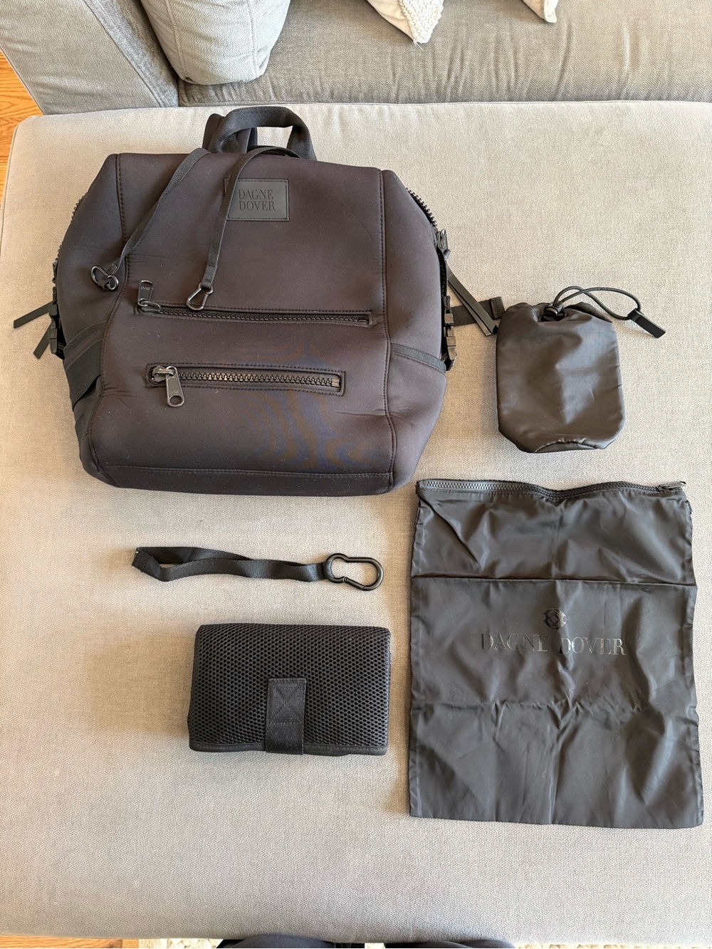 Dagne Dover Black Indi Diaper Backpack - Large